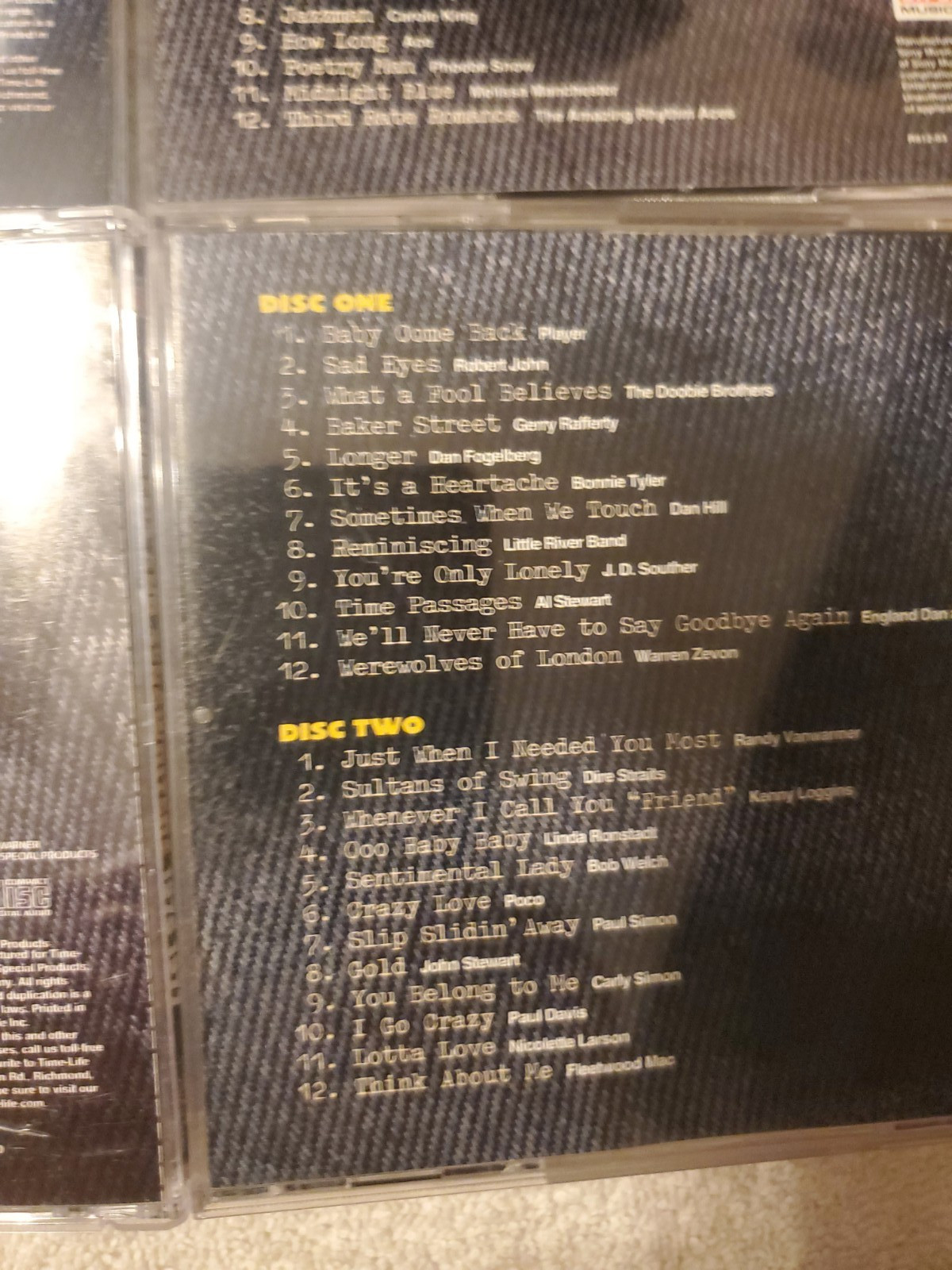 Singers and Songwriters 1960s and 1970s (12 CD set) Over 150Time Life Big hits!