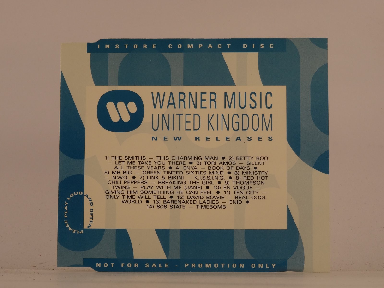 VARIOUS ARTISTS WARNER MUSIC UNITED KINGDOM (CD 33) (150) 14 Track Promo CD Albu