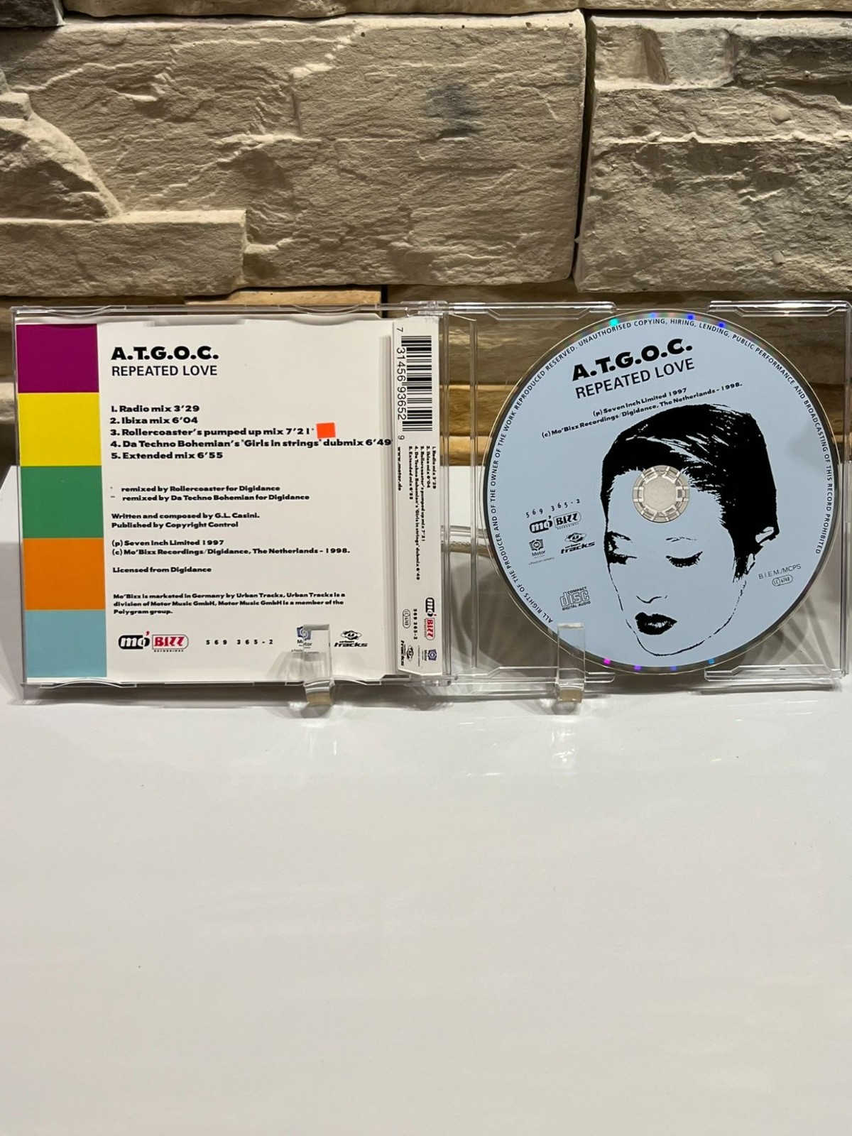 A.T.G.O.C. Repeated Love 1997 Electronic Dance Eurodance Mo’Bizz Used CD
