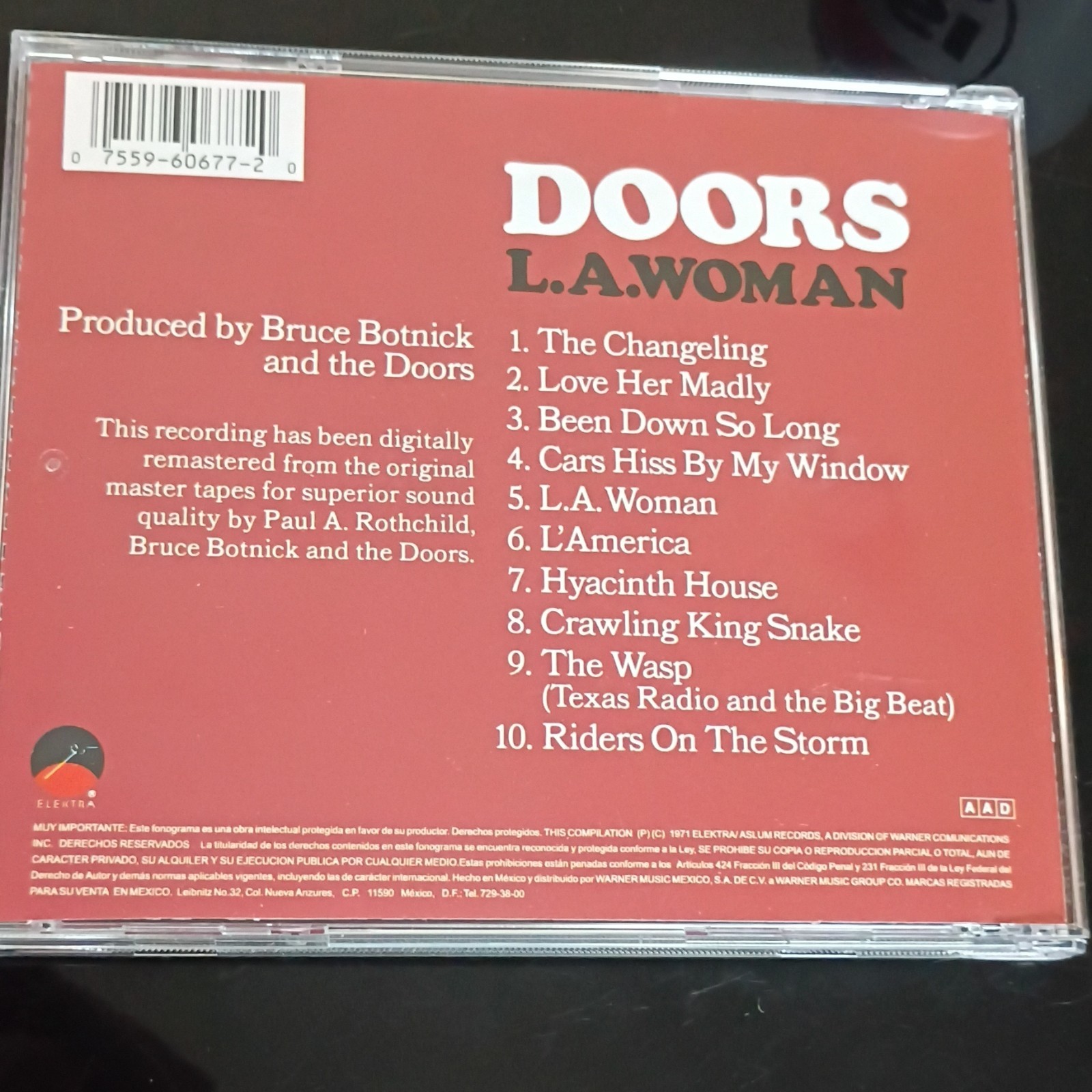 The Doors - L.A. Woman CD 1990 Remastered VG+