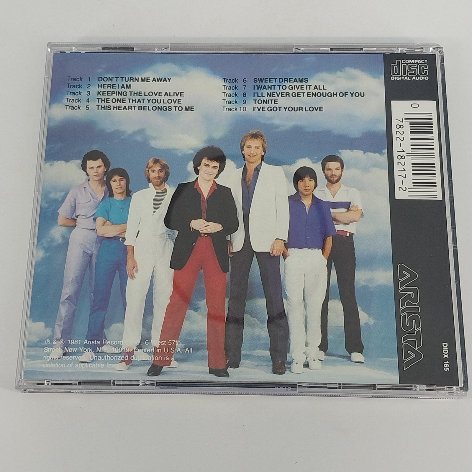 Air Supply The One That You Love CD 1981 Arista Records Soft Rock Pop Japan