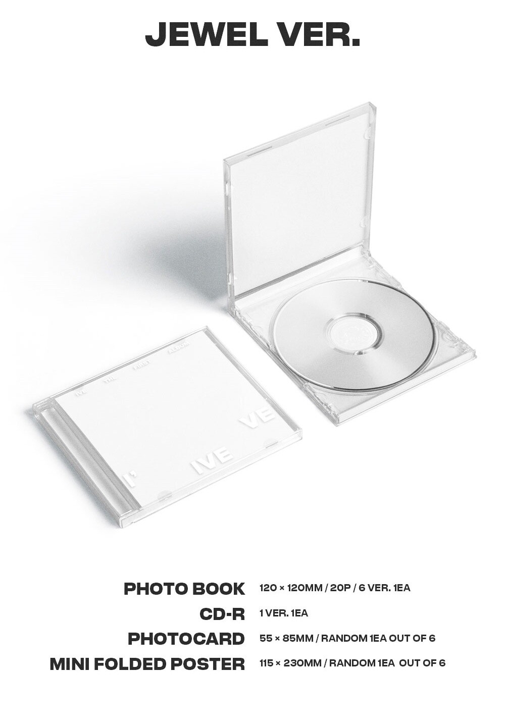 K-POP IVE 1st Album [I've IVE] Limited Jewel Ver. CD+20p P.Book+P.Card+F.Poster