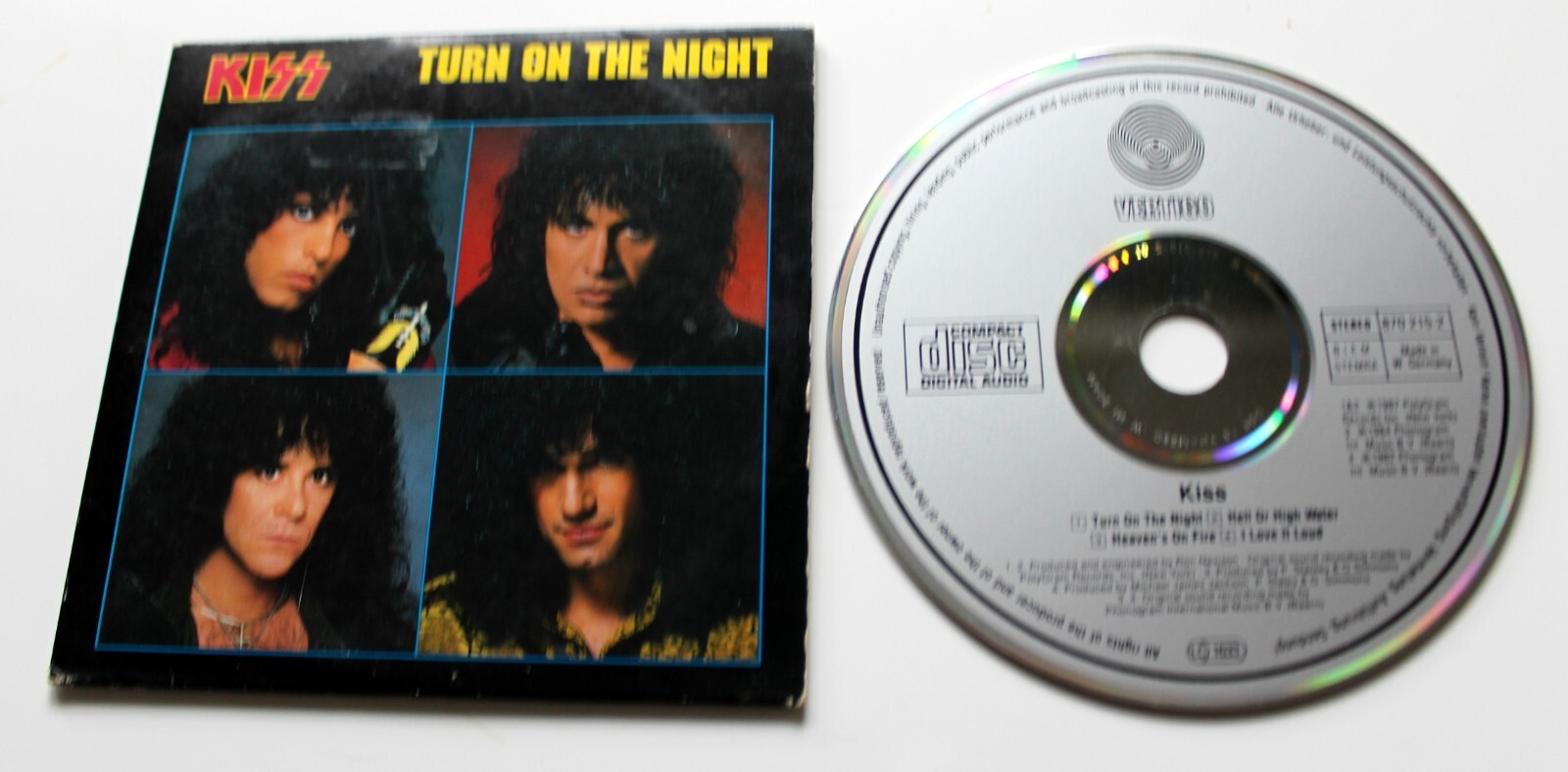 KISS Turn On the Night CD-SINGLE Germany 1987 Cardboard Sleeve k9