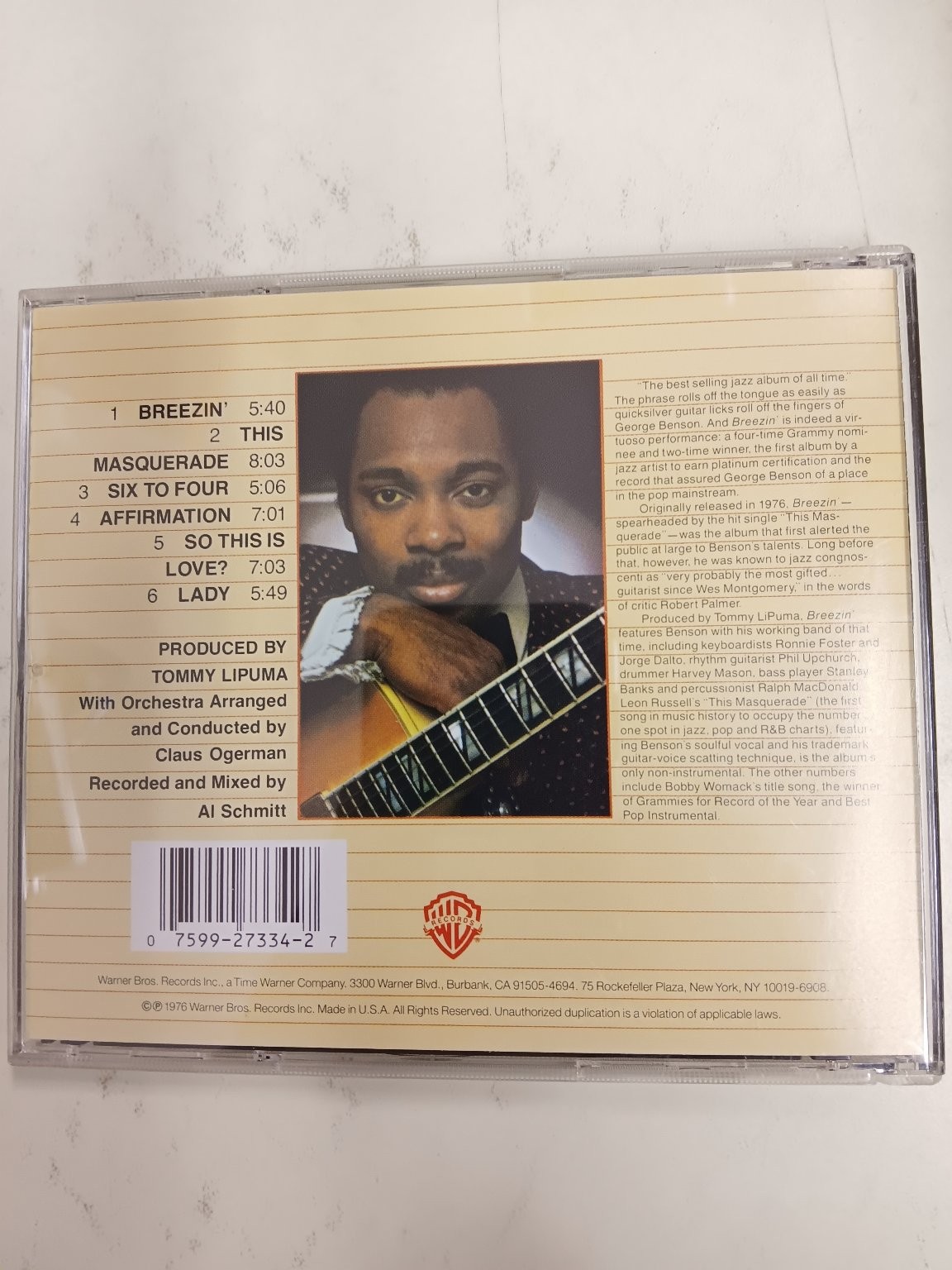George Benson – Breezin' CD 1976 Jazz Soul Funk Warner Bros. Records