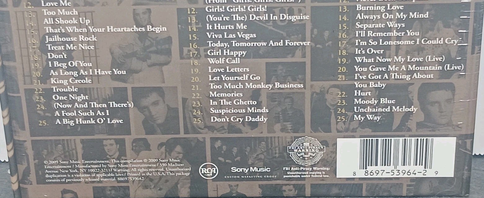 Elvis Presley Memories 3 CD Box Gift Set 50s 60s 70s Elvis' 75th Birthday SEALED