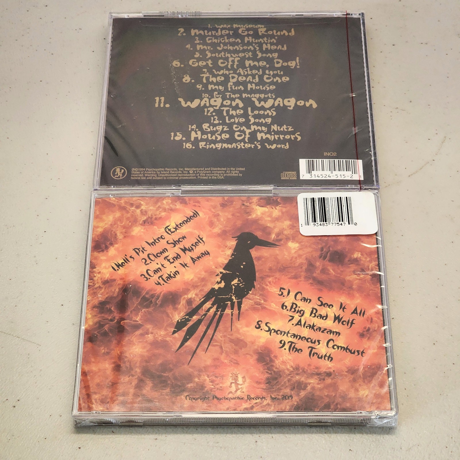 Lot of 6 Insane Clown Posse ICP Sealed CDs Jugganauts Jeckel Carnival Hell's
