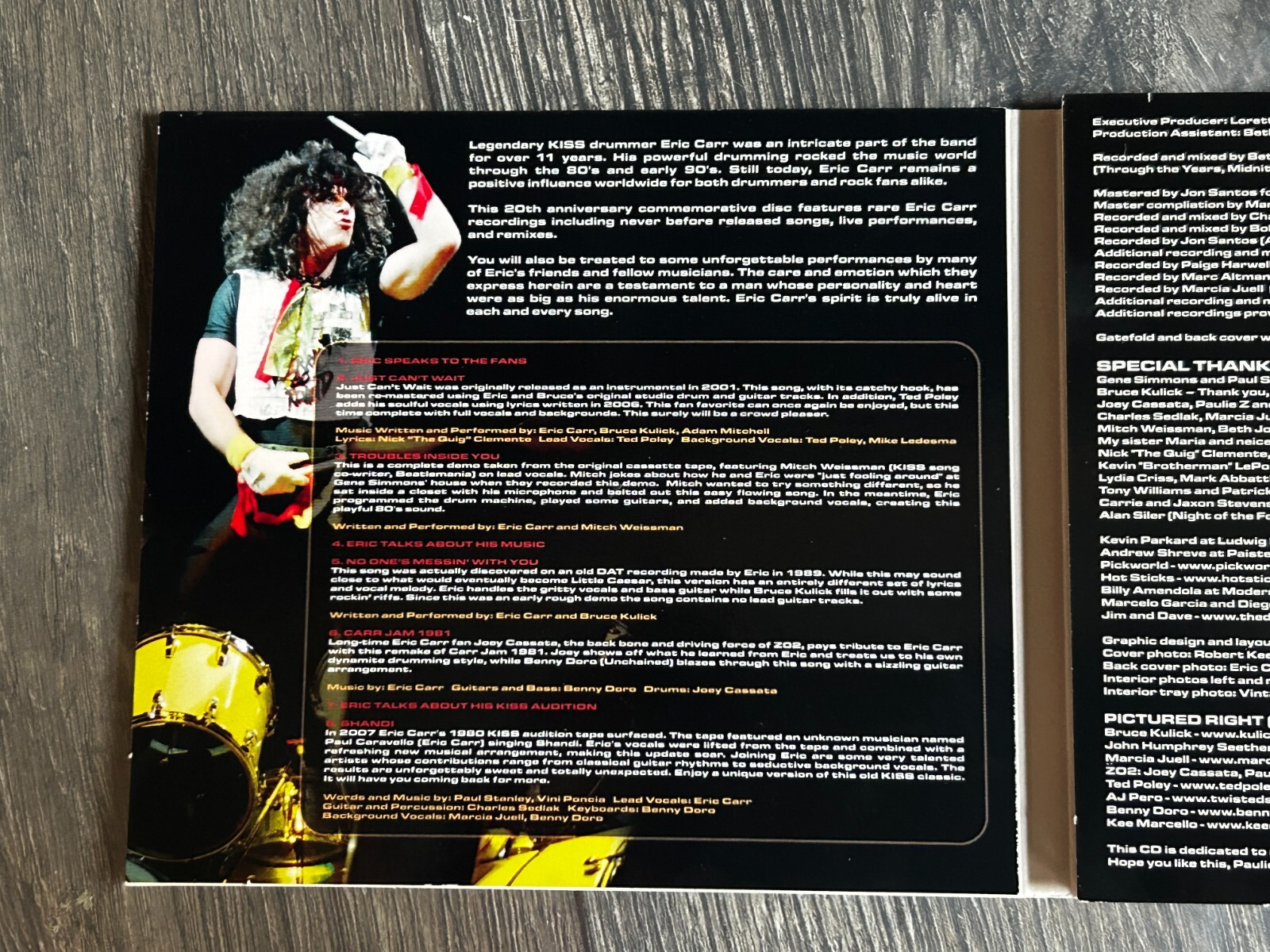 KISS CD Eric Carr Unfinished Business Digipak SIGNED AUTOGRAPH Bruce Kulick more