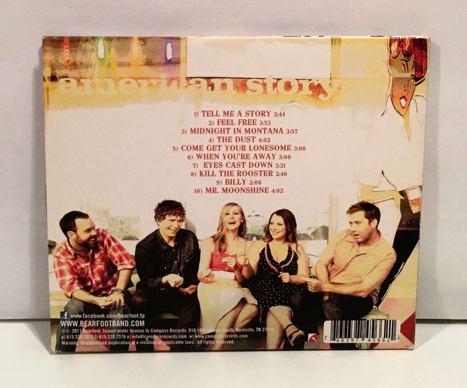 BEARFOOT AMERICAN STORY CD 2011 COMPASS INDIE ALT COUNTRY FOLK ROCK SONGWRITERS