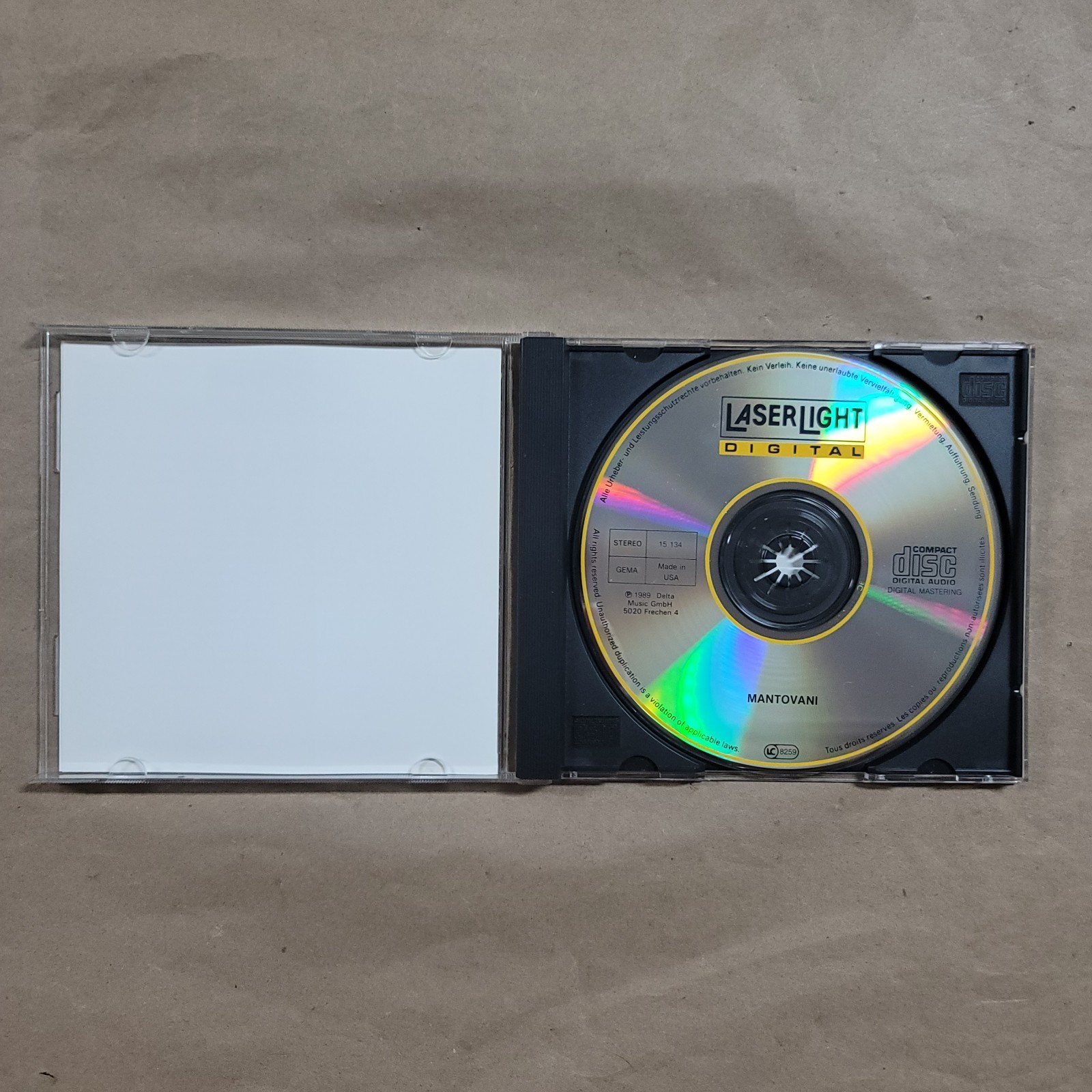 Mantovani Golden Instrumental Hits CD LaserLight Digital 15134