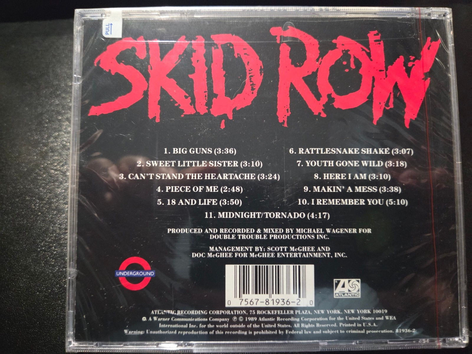 Skid Row S/T Self Titled (CD, 1989, Atlantic Records) New Sealed