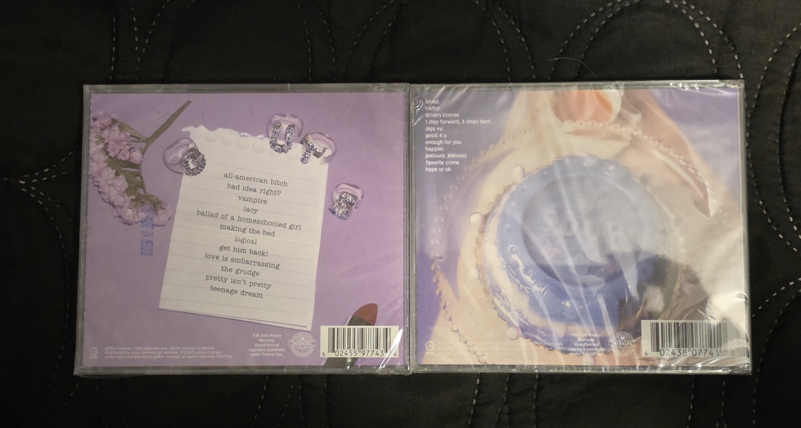 Olivia Rodrigo CDs Sour And Guts Target Exclusive - Both Have Cracks On The Case