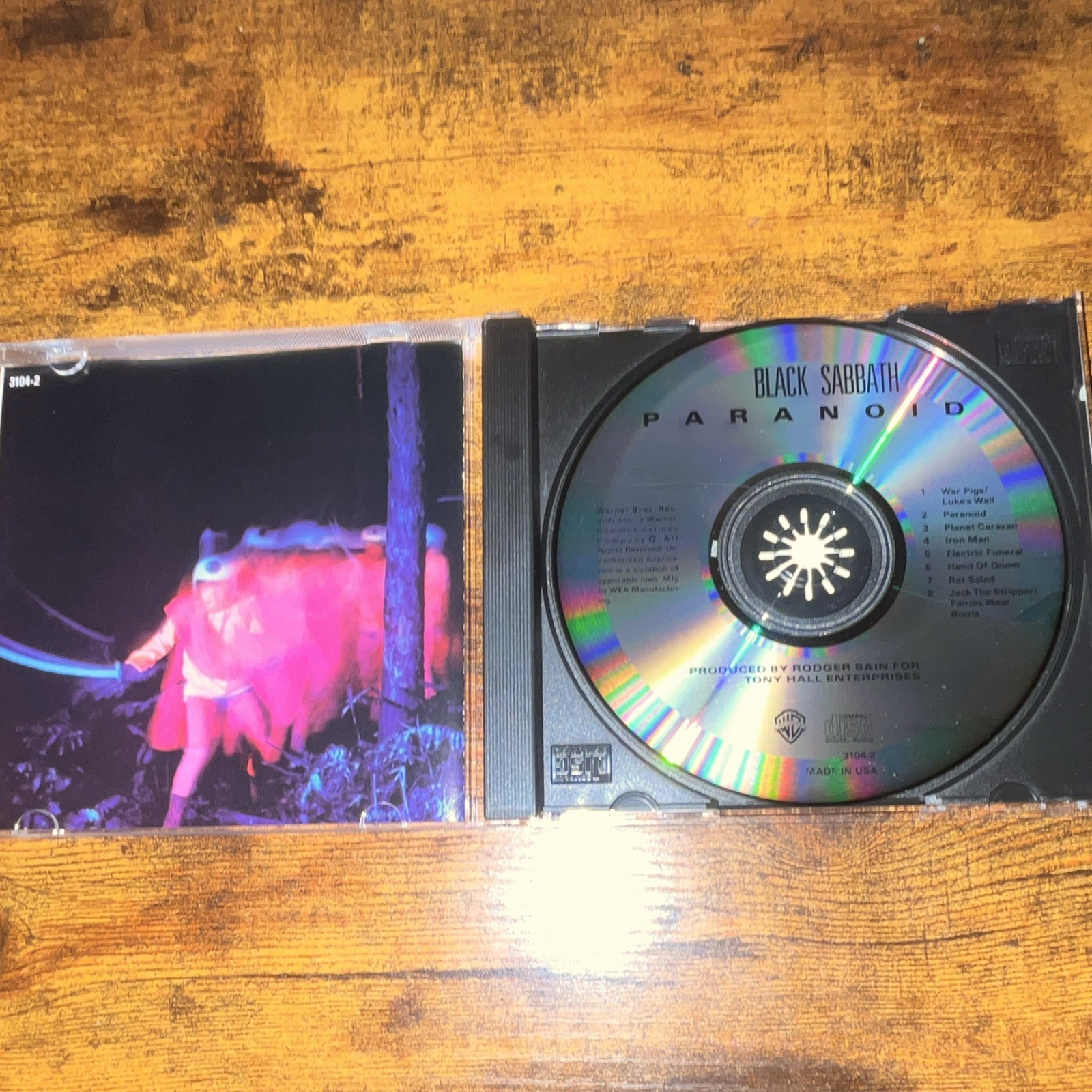 Black Sabbath Paranoid (CD, 1970) Warner Bros Rock Hard Rock Jewel Case