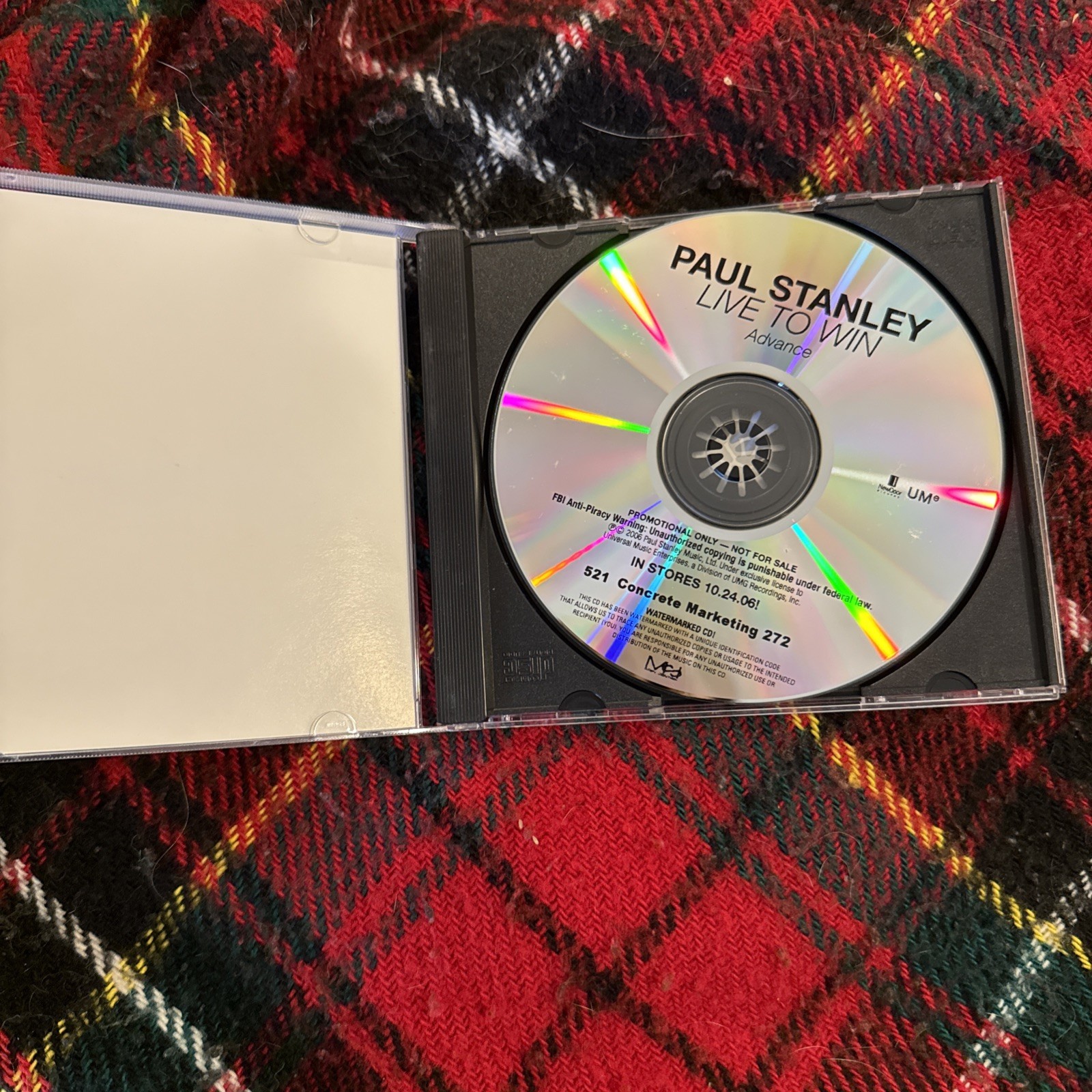 PAUL STANLEY-LIVE TO WIN (Compact Disc)/Door Records/RARE advanced copy!