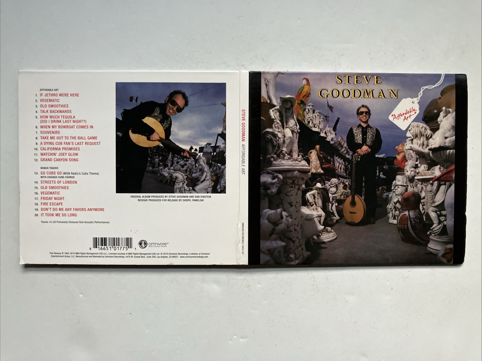 Affordable Art by Steve Goodman (CD, 2019) 8 Bonus Tracks - Like New Condition