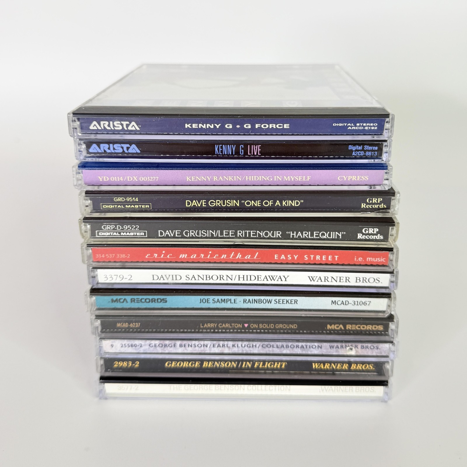 Kenny G Rankin Grusin Benson CD Lot 12 Smooth Contemporary Jazz Album Multicolor