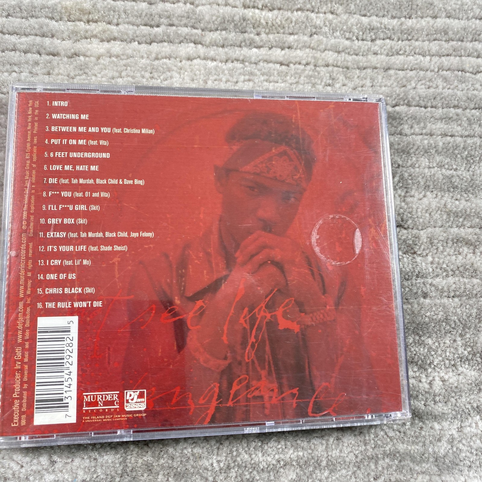 Ja Rule CD Rule 3:36 2000 Gangsta Rap Hip Hop Album Murder Inc Def Jam Red
