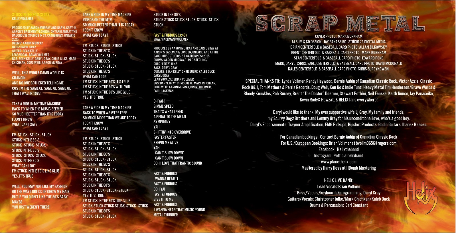 HELIX - Scrap Metal (Factory Sealed CD, 2026) *Perris Records Official Listing*