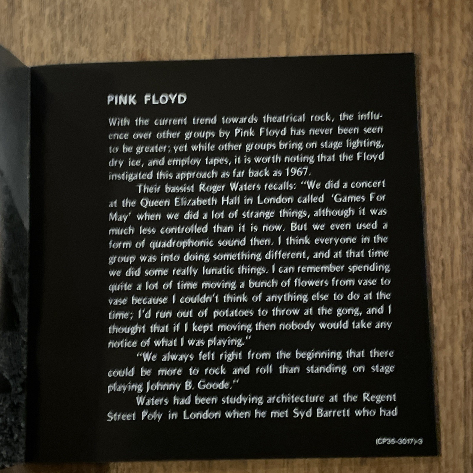 PINK FLOYD The Dark Side Of The Moon Japan Rare Vintage CD CP35 3017 31C1 TO