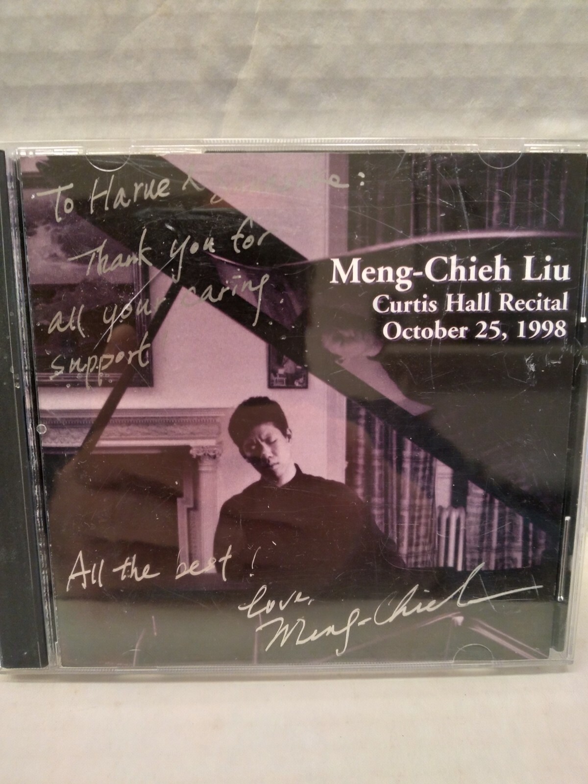 MENG-CHIEH LIU Curtiss Hall Recital October 25 1985 2xCD 1998 MCL SIGNED--MINT!
