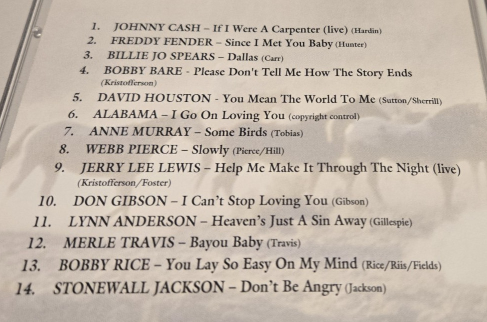 I Love You Because: Famous Country Love Songs 3-CD Box Set 1990s Discs Near Mint