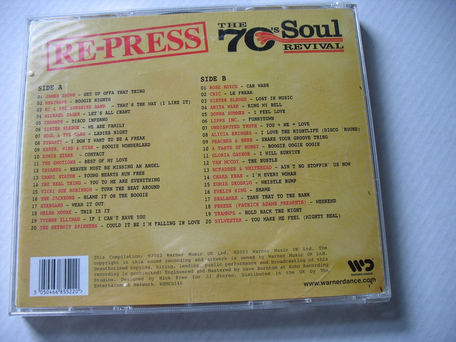 V/A-RE-PRESS 70'S SOUL REVIVAL. 2x CD ALBUM. FUNK SOUL DISCO. EX CON
