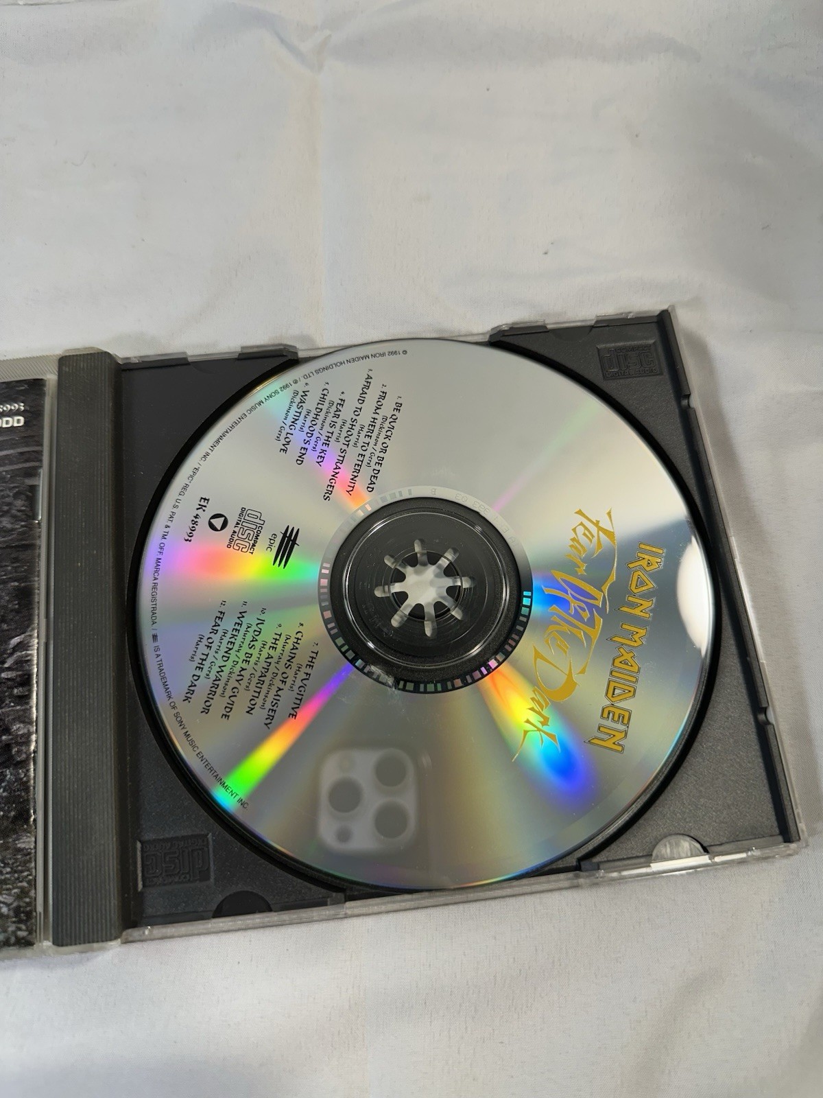 Iron Maiden Fear of the Dark (CD, Epic Records, 1992)