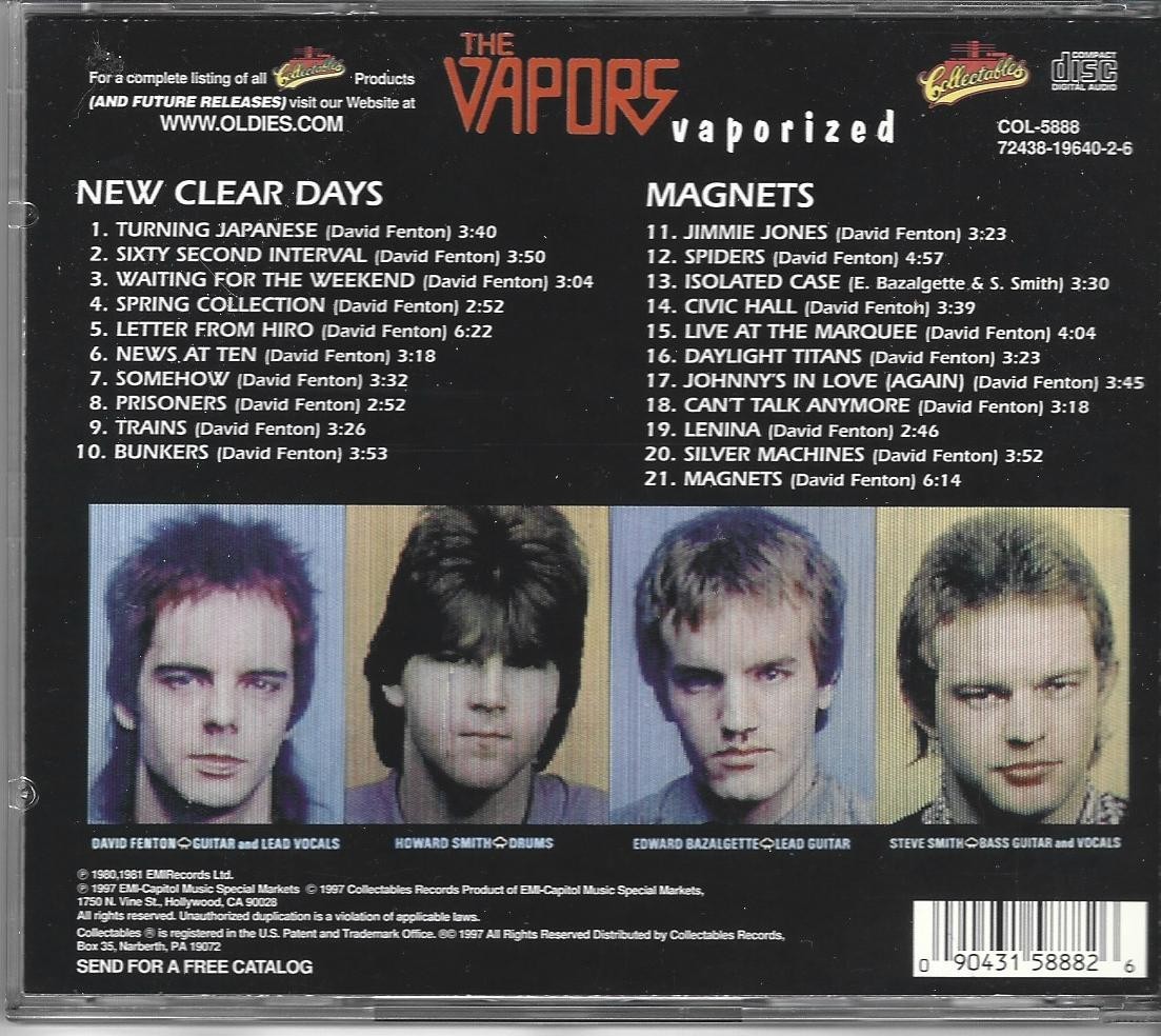 Vaporized by The Vapors (CD, 1998) Collectables