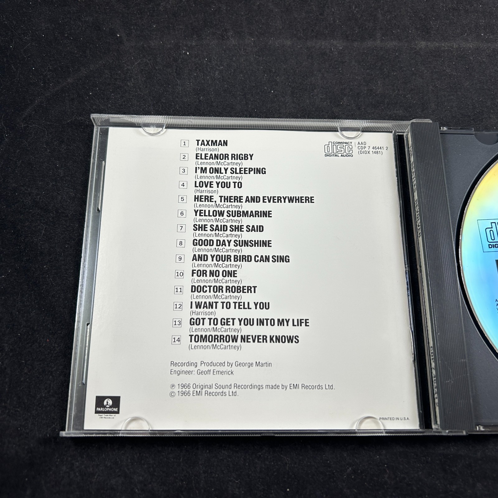 THE BEATLES REVOLVER 1966 CD COMPACT DISC PARLOPHONE MADE IN WEST GERMANY RARE