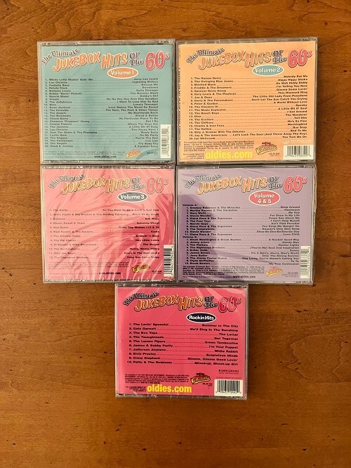 THE ULTIMATE JUKEBOX HITS OF THE 60S - VOLUMES 1/2/3/4+5 & ROCKIN' HITS - NEW!
