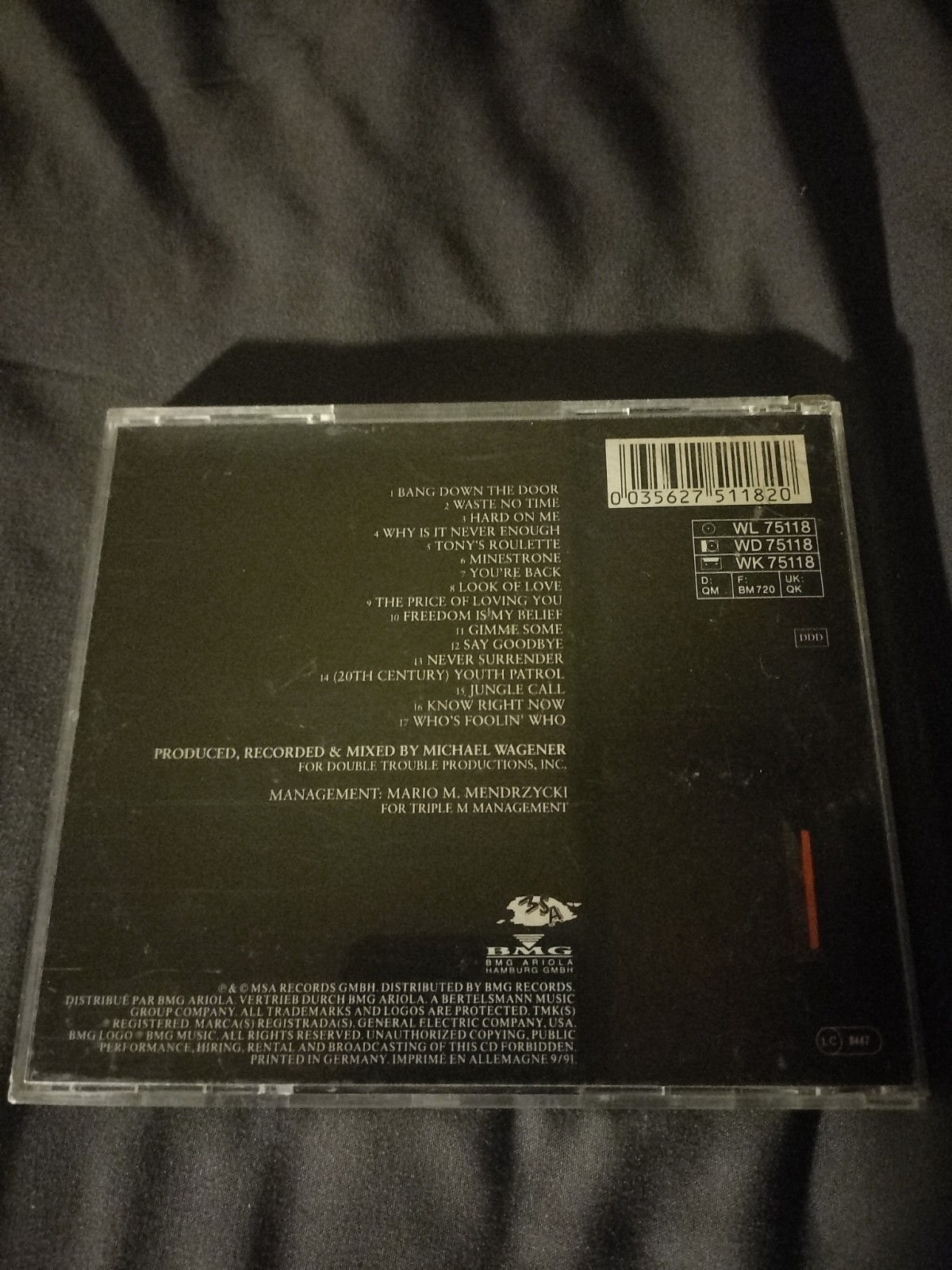 Bonfire - Point Blank (1989 CD) - Scorpions, Desmond Child, Bon Jovi