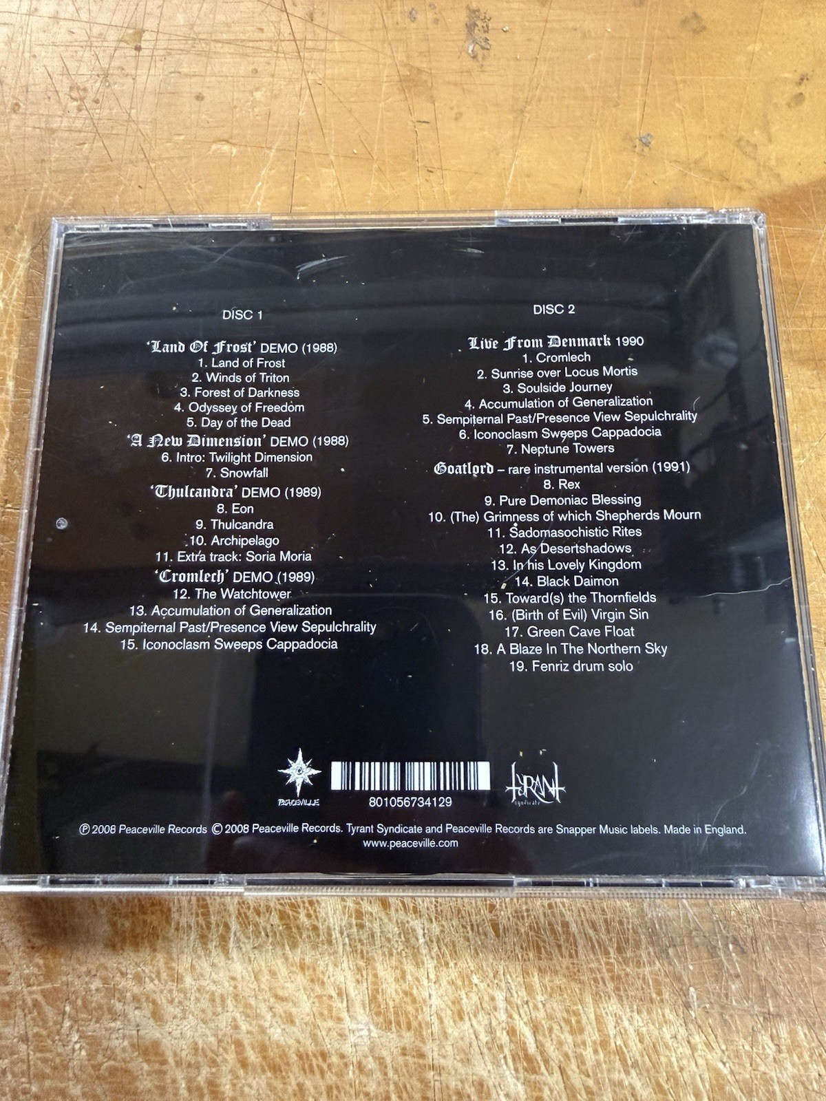 Darkthrone Frostland Tapes 2 Disc Compilation Black Metal Satyricon Mayhem