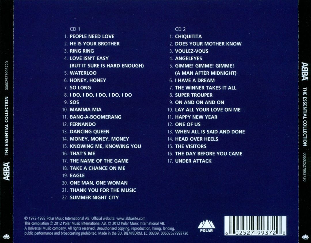 ABBA - THE ESSENTIAL COLLECTION NEW CD