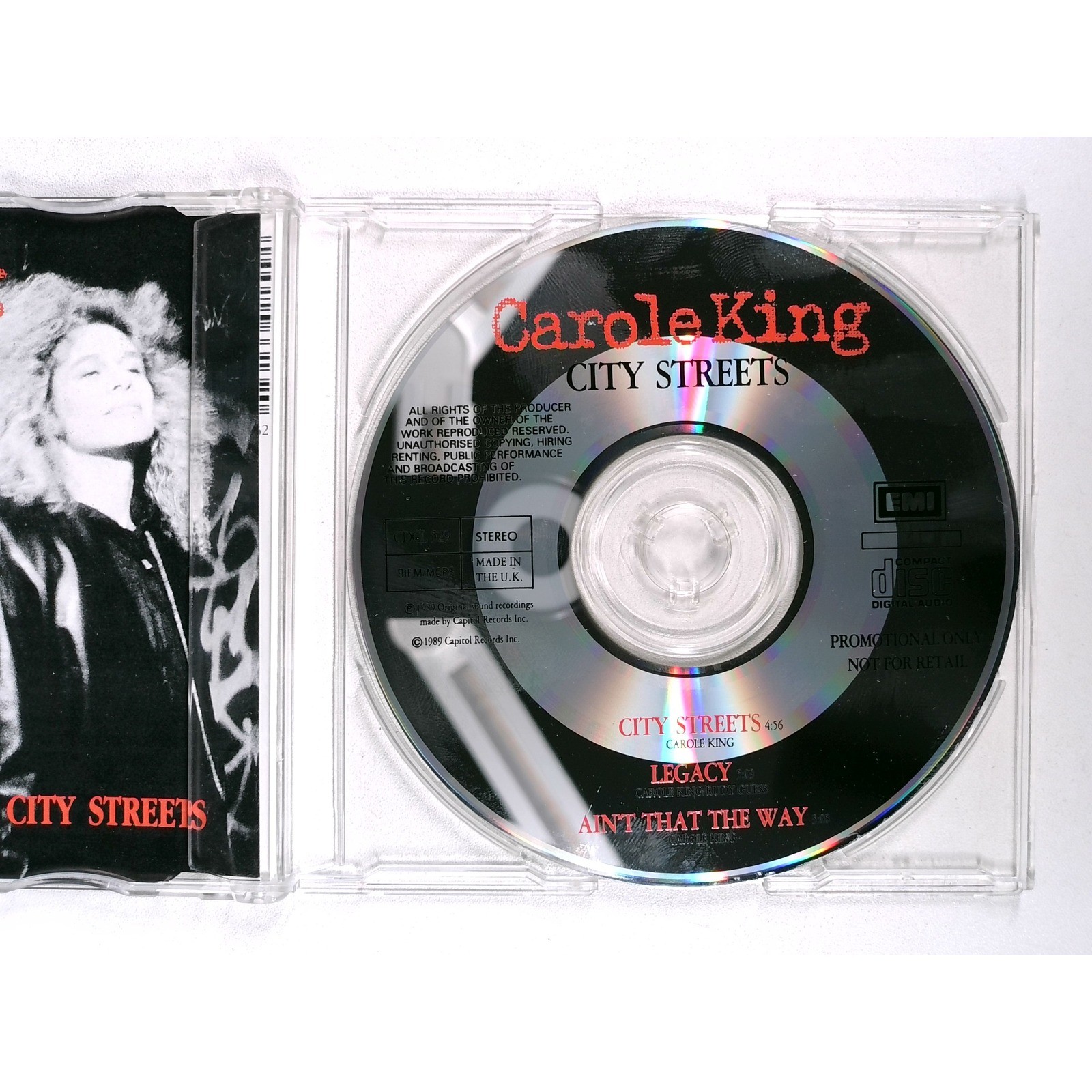 Carole King City Streets Promo CD Sampler 1989 UK CDCL 529 3 Tracks Pop RARE