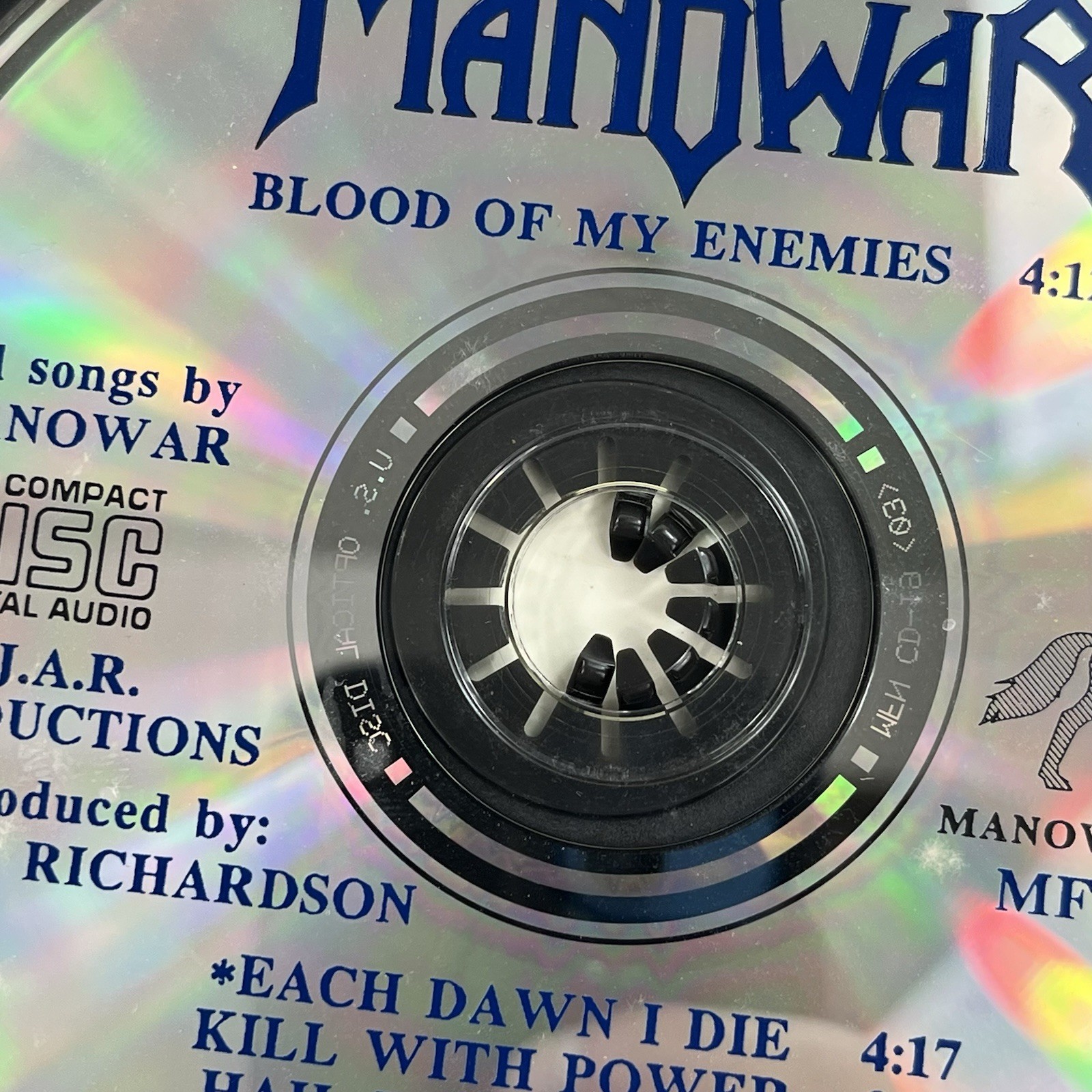 MANOWAR - HAIL TO ENGLAND ORG CD 1984 (MFN CD-19) MANOWAR RECORDS EARLY FIRST