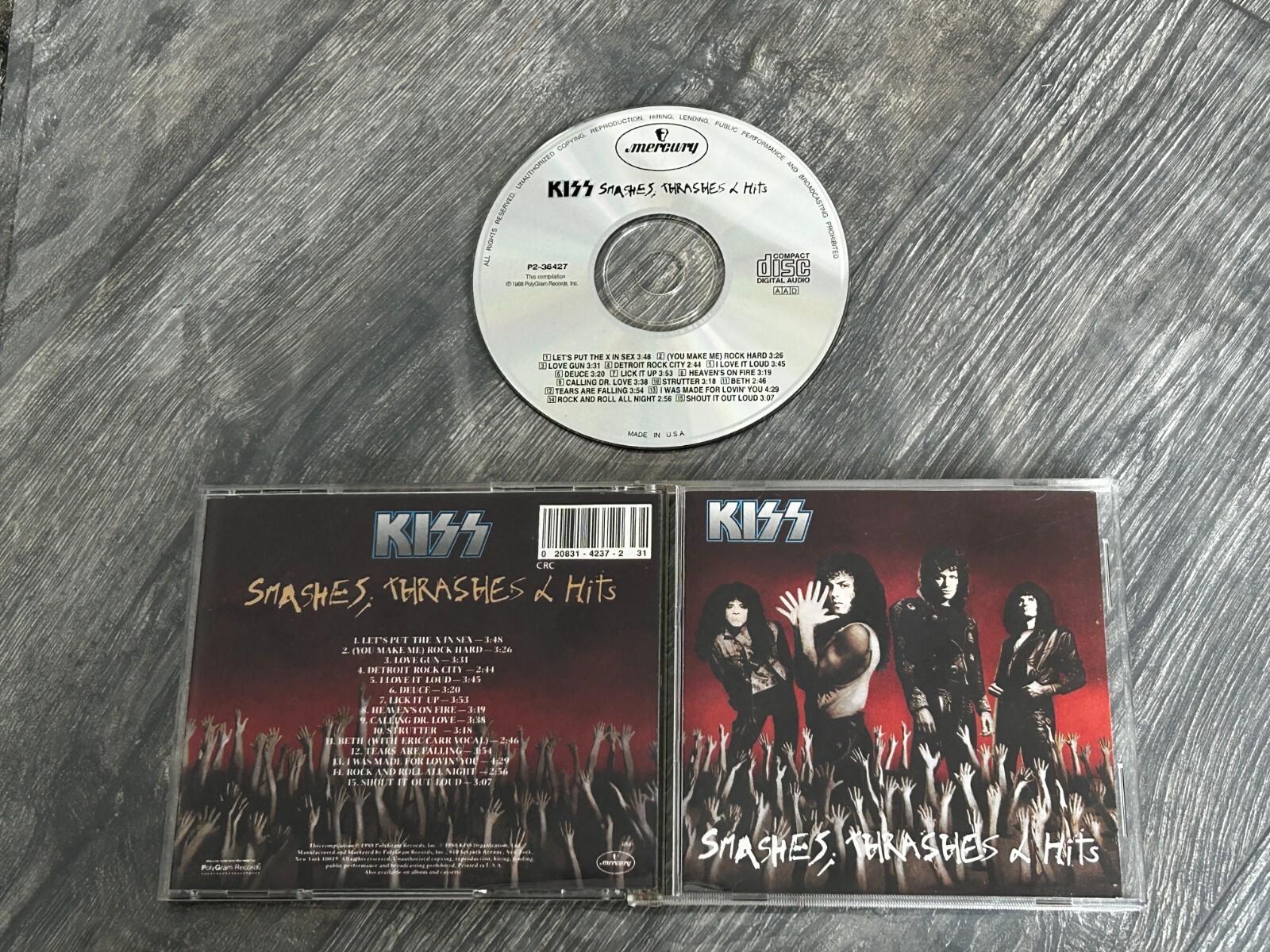 KISS CD Smashes Thrashes & Hits CRC USA Vintage Kiss Eric Carr Bruce Kulick