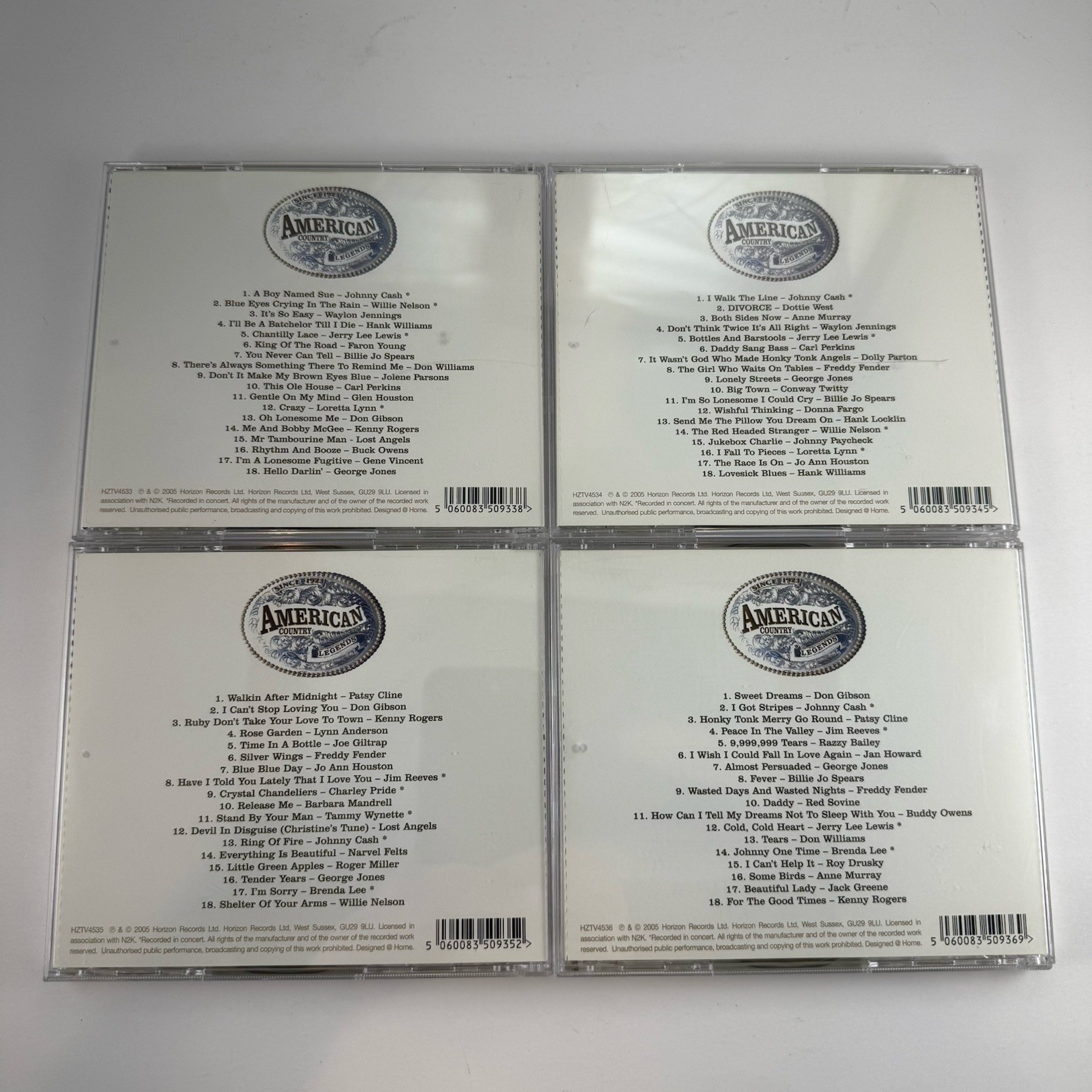 American Country Legends (4-CD Set) Volume's One-Two-Three-Four