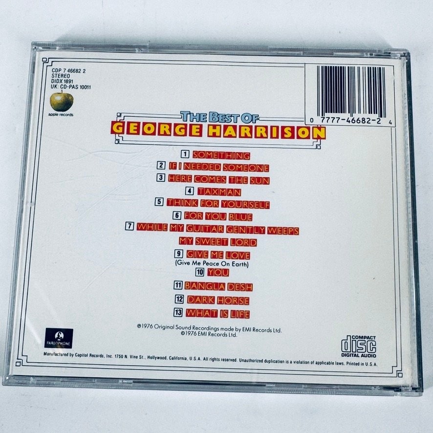 George Harrison – The Best Of CD 1987 Rock Pop Apple Records Capitol