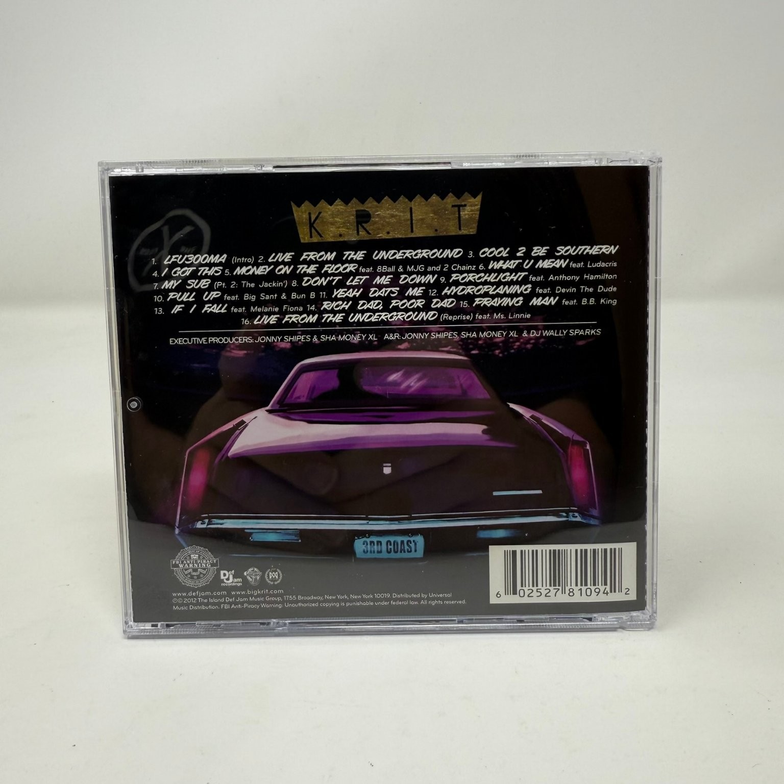 Big K.R.I.T. - Live From The Underground (CD, 2012, Def Jam Records) Hip Hop Rap