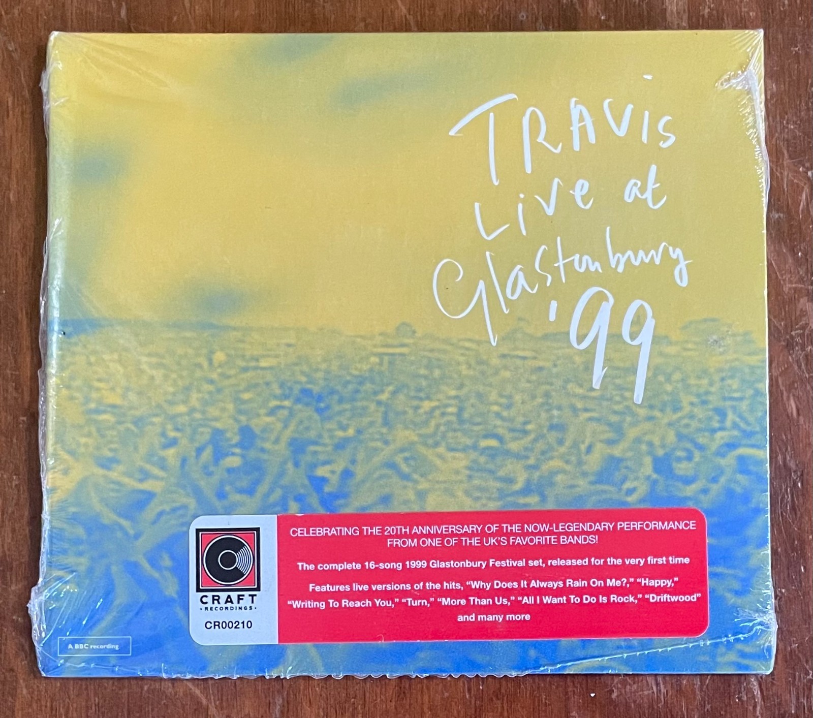 Travis Live At Glastonbury '99 CD NEW 2019 Craft Recordings CR00210 Hype Sticker