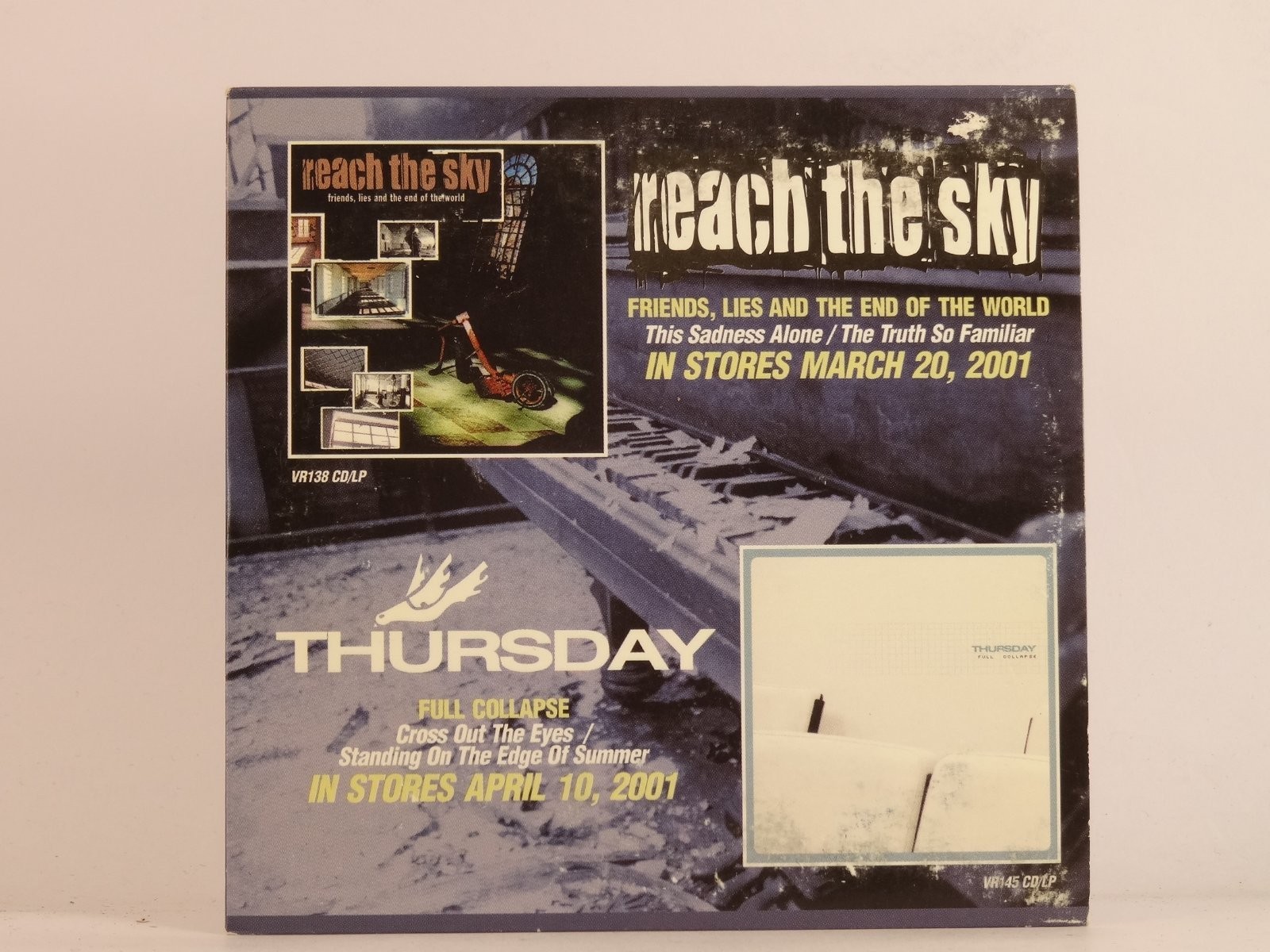 REACH THE SKY FRIENDS LIES AND THE END OF THE WORLD (C56) 2 Track Promo CD Singl