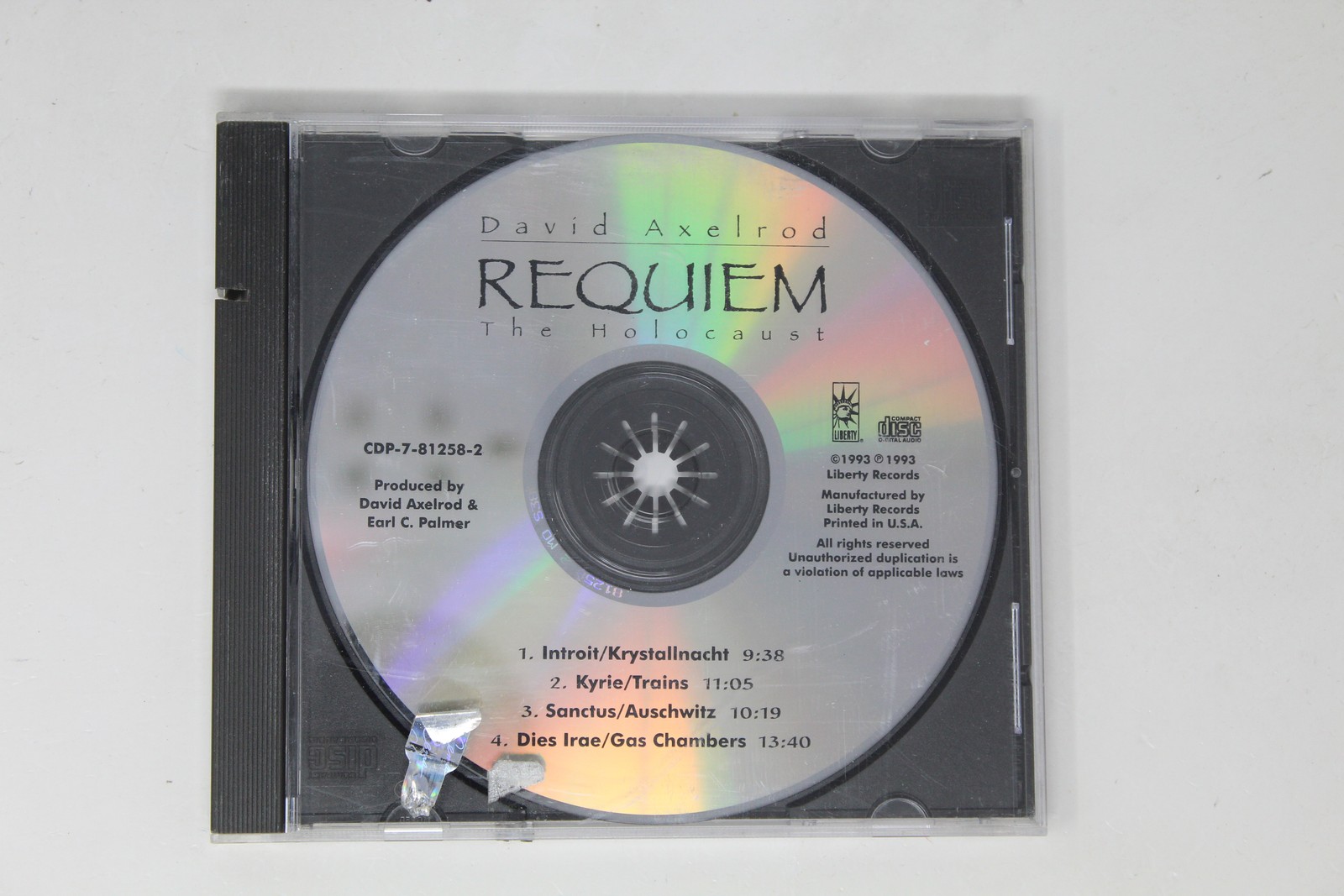 David Axelrod Requiem the Holocaust CD Album Liberty Records