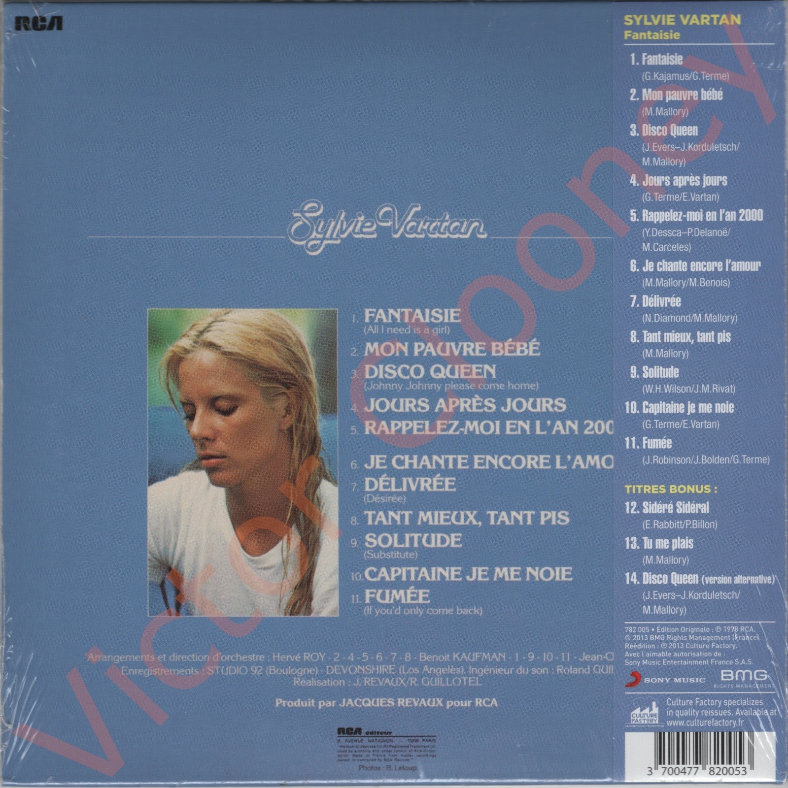 SYLVIE VARTAN Fantaisie (1978) CULTURE FACTORY 2013 Strictly LTD RMST Mini-LP CD