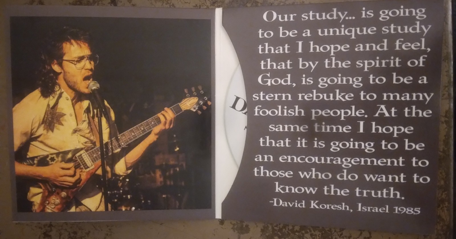 David Koresh cd Songs And Sermons guitar, singing sermon Waco seven seals bible