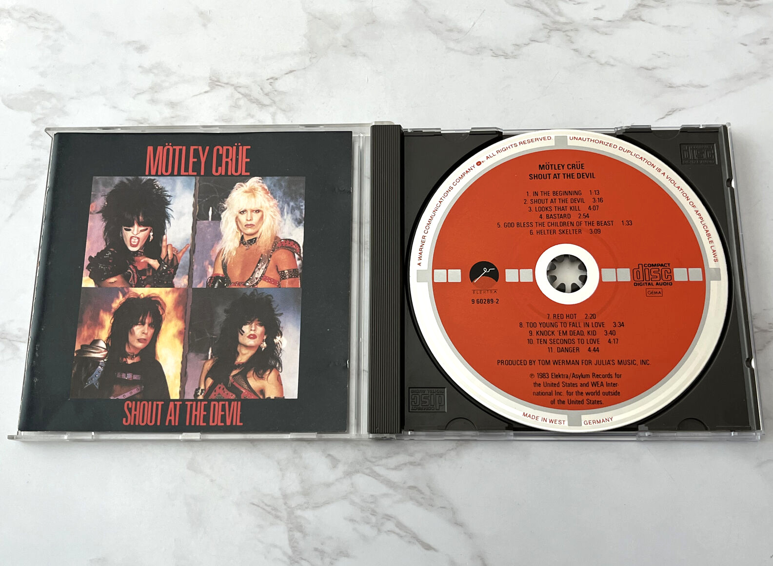Motley Crue Shout At The Devil CD TARGET DISC WEST GERMANY Elektra 960289-2 RARE