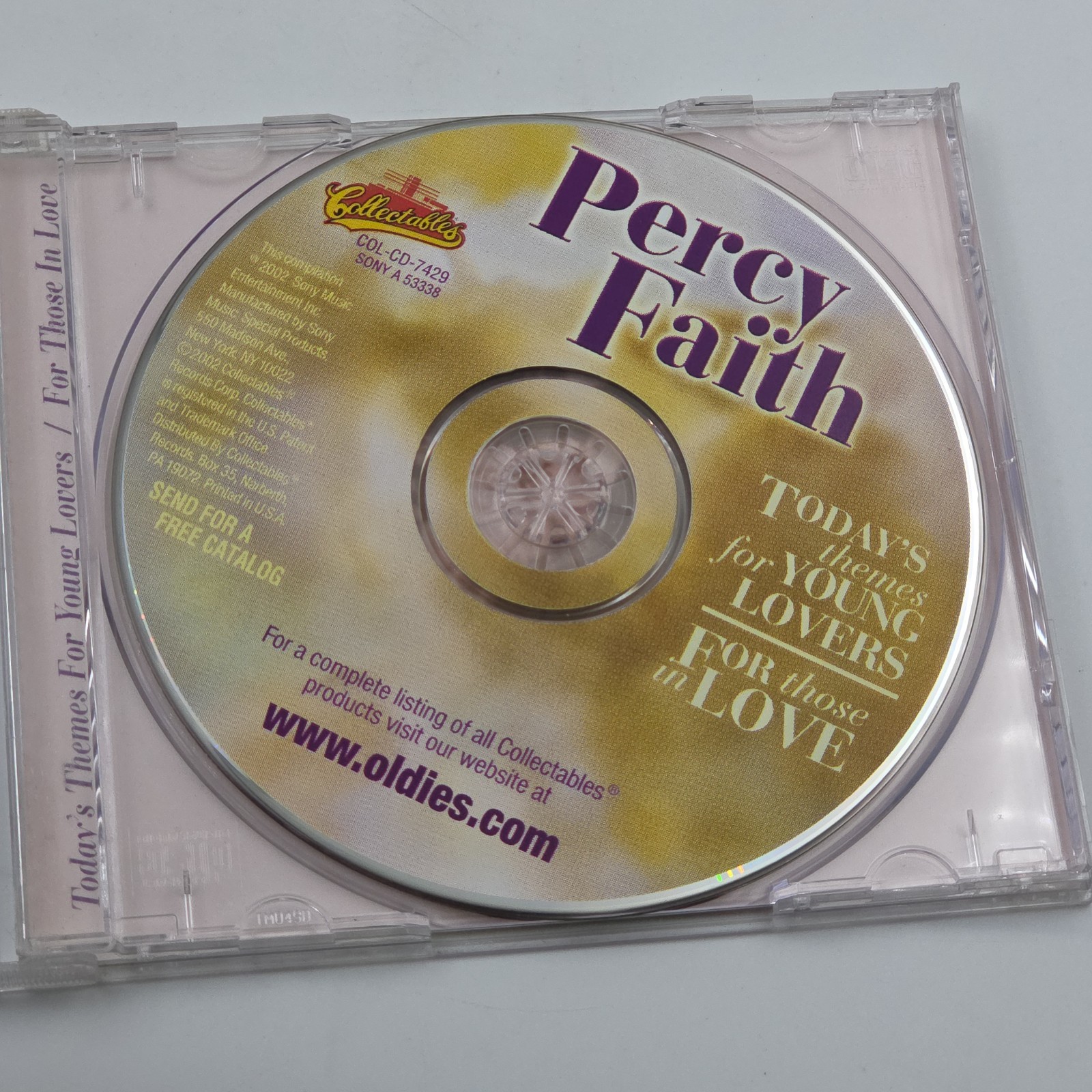 CD PERCY FAITH Today's Themes for Young Lovers / For Those In Love (Rare) Double