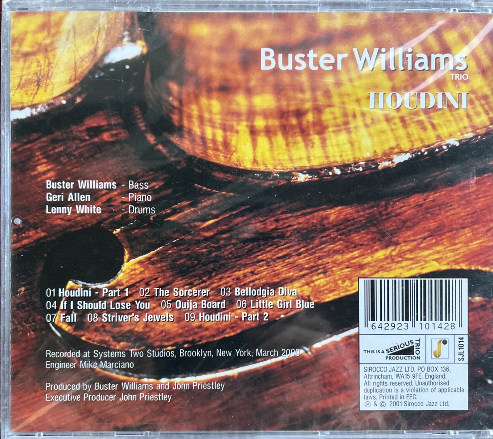 SEALED! BUSTER WILLIAMS: HOUDINI w/ Geri Allen & Lenny White (CD) FREE SHIPPING