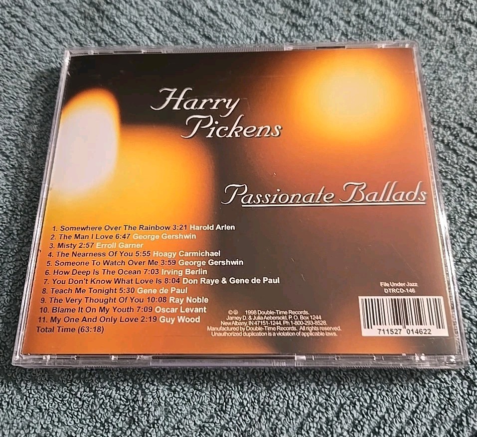 Harry Pickens – Passionate Ballads CD 1998 Jazz Piano Double-Time Records