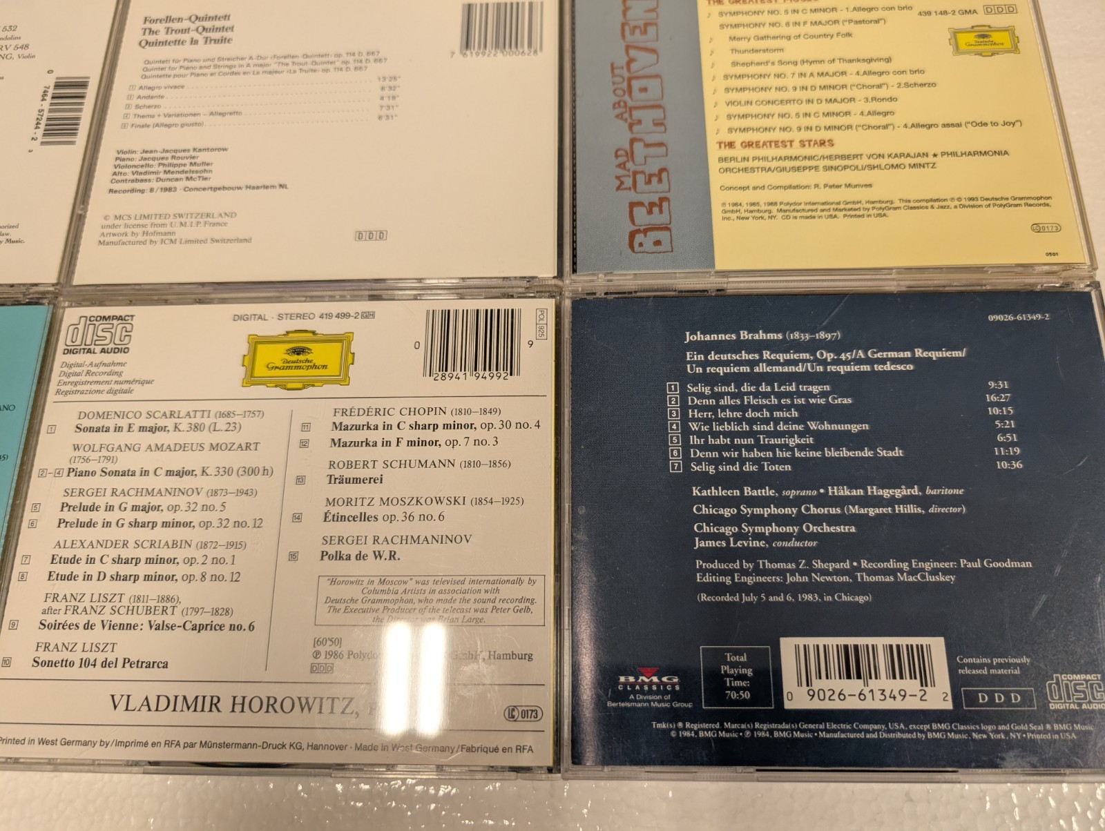 CLASSICAL 12 CD LOT: MOZART: Great Composers Liszt Greatest Hits Horowitz Brahms