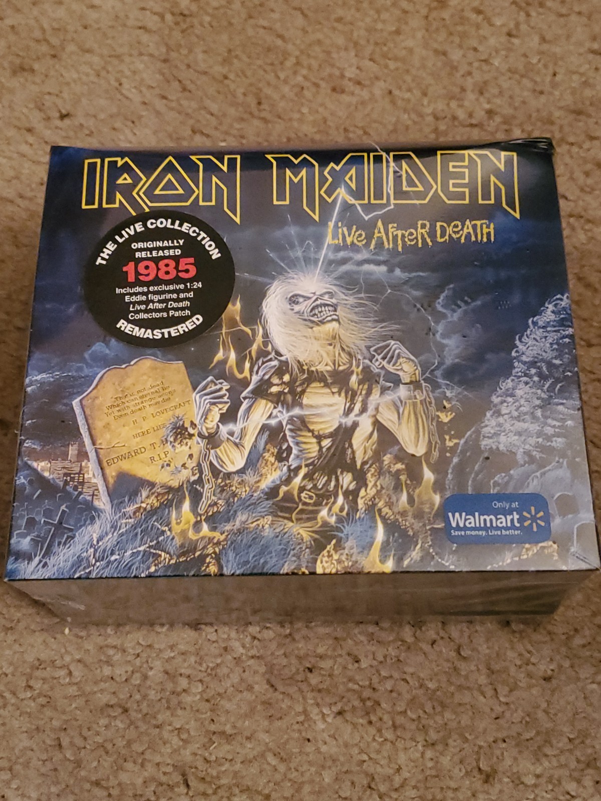 *SEALED* IRON MAIDEN -SOMEWHERE IN TIME-2015 CD BOX SET W/EDDIE FIGURINE & PATCH