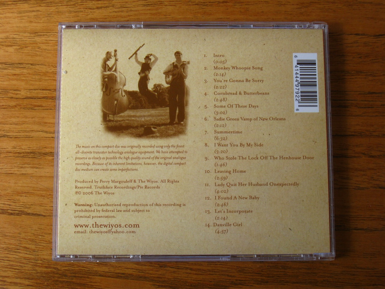 Hat Trick CD by The Wiyos 2006 Pacific Image Electronics